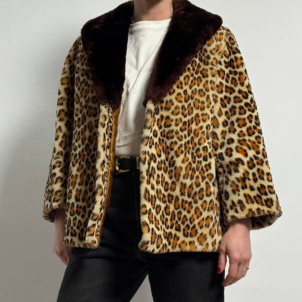 Vintage 50s leopard faux fur